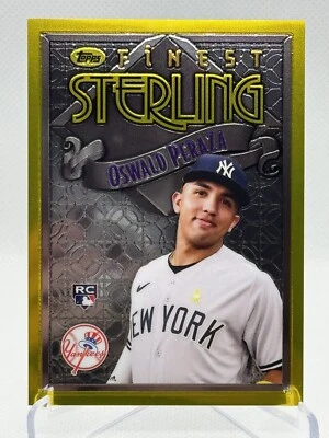 1056. Oswald Peraza 2023 Topps Finest Sterling RC Card 152 Theme S42 RARE - Image 1 of 2