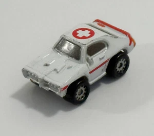 Micro Machines Auto Vehicle 1968 Pontiac GTO Medical Red Cross White Sports Car - Picture 1 of 8