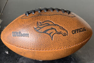 Denver Broncos Leather 9inch Mini Logo Football Wilson Official