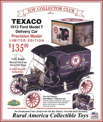 Texaco 1913 Ford Model T Delivery Car ~ Original Sample Unit by Gear Box  1:16 - Image 1 of 4