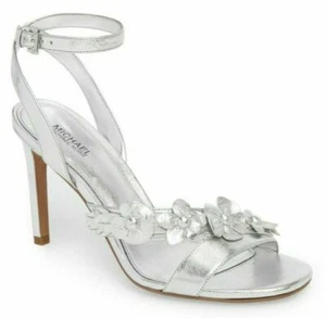 Sandalias MICHAEL KORS Tricia Cuero Metálico con Tirantes 40T8TRHA1M 9.5 Nuevas - Imagen 1 de 12