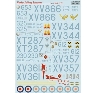 Hawker Siddeley Buccaneer Part 1 Decals 1:72 PS 72-401 für Flugzeug Modellbausatz - Bild 1 von 4