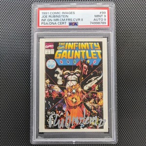 1991 Marvel First Covers 2 #99 Infinity Gauntlet PSA 9 Joe Rubinstein AUTO 9
