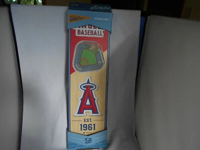 You the Fan MLB Los Angeles Angels 3D Stadium Banner Wall Art Wood 6" x 19" NEW. - Image 1 of 4