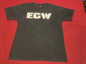 Vtg ECW Logo WWE Shirt Official Size Medium M Rob Van Dam Sandman Vintage Sabu - Picture 1 of 16