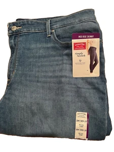 Signature By Levi Strauss NEU Damen Mid-Rise Stretch Skinny Jeans W35 L30 - Bild 1 von 3