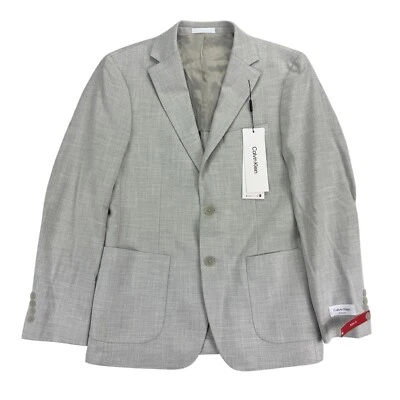 Calvin Klein мужской X Slim Fit мягкий твердый Sport пальто вересковый серый 40R - Изображение 1 из 4