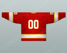 Custom Name And Number ATLANTA 00 FLAMES 1972-73 HOCKEY JERSEY Stitched S-6XL