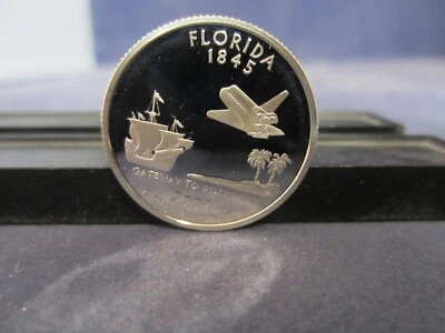 2004-S Florida Silver Quarter Deep Cameo Mirror Proof Upper Grading Ranges - Image 1 of 3