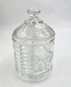 Vintage Federal Glass Clear Glass Windsor Sugar Bowl w/Lid Depression Glass - Picture 1 of 2