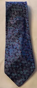 Vintage BANANA REPUBLIC 100%  Silk Tie Blue—Made in Italy #401 - Picture 1 of 4