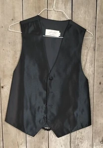 Black satin tuxedo vest - multiple sizes - Picture 1 of 2