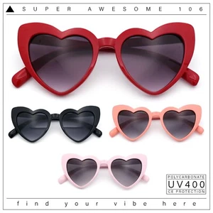 Girls Kid Size Heart Shape Lolita Valentine Love Sunglasses - Picture 1 of 33