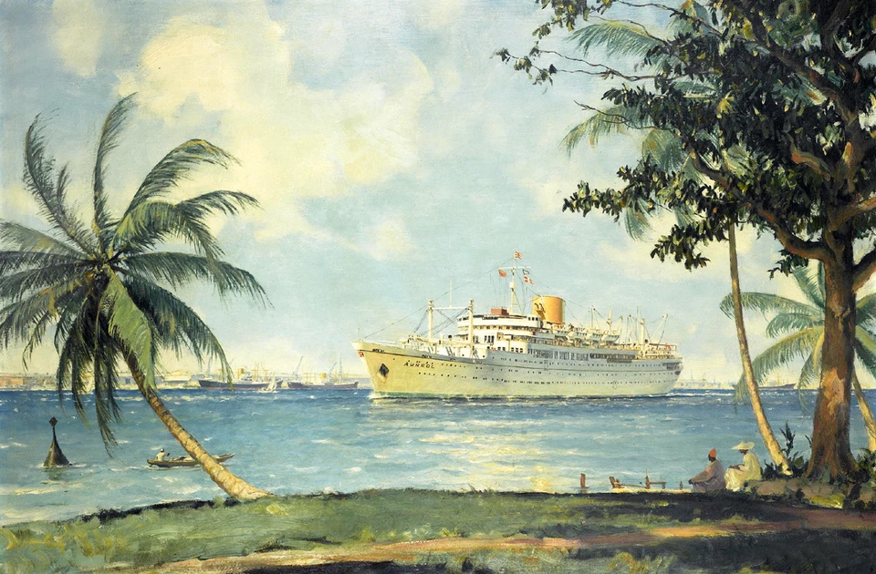 Luxury White cruise ship Oil painting Giclee Art HD printed on canvas L1337 - Изображение 1 из 4