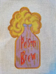 Hand-painted Needlepoint Canvas Halloween Poison Brew Renaissance Designs - Picture 1 of 3