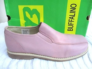 BUFFALINO..PINK..LEATHER..SLIP ON..LOAFERS..GAY INTEREST..MAN'S sz 10.5..NEW BOX - Picture 1 of 4