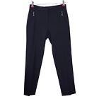 Lauren Ralph Lauren Pants Size 8 Wool Blend Zip Pockets Pleated Stretch Black