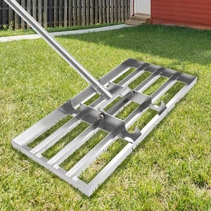 Lawn Leveling Rake 17 Inch, Lawn Leveler Garden Tool with Stainless Steel Handle - Picture 1 of 6
