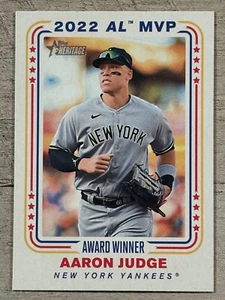 Aaron Judge 2023 Topps Heritage High Number Awards Winner AL MVP Insert #AW-1 - Picture 1 of 2
