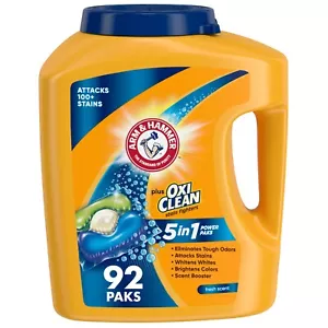 Arm & Hammer Plus OxiClean 5-in-1 Waschmittel Power Paks, 92 Stück - Bild 1 von 4