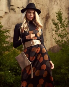 Brave Italian Leather Belt NWT Sandile Nappa Bold Wide Womens Size 30 - Picture 1 of 9