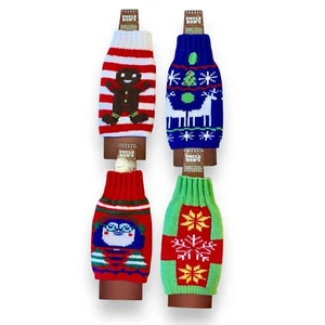 Uncle Bob’s Ugly Christmas Beer Sweaters Lot of 4 Bottle Cozies NEW - Picture 1 of 2