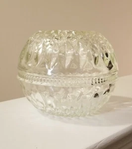 Cute Vintage 1970-1980s Clear Indiana Glass Co. Mount Vernon Tealight Fairy Lamp - Picture 1 of 12