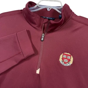 Mens Cutter & Buck Harvard Crimson Quarter Zip Pullover Long Sleeve Shirt XXL - Picture 1 of 8