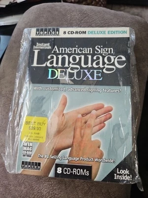 American Sign Language Deluxe Edition Instant Immersion 8-CD ROM - Image 1 of 2