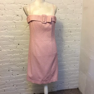 Paule Ka buckle top mini dress pink textured size 42 - Picture 1 of 8