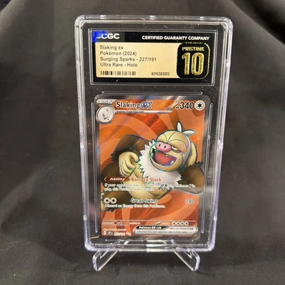 CGC Pristine 10 Slaking EX 227/191 Surging Sparks Full Art Ultra Rare Holo - Image 1 of 2