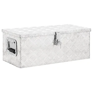 Tool Box Outdoor Storage Box Tool Chest for Garage Silver Aluminum vidaXL - Picture 1 of 7