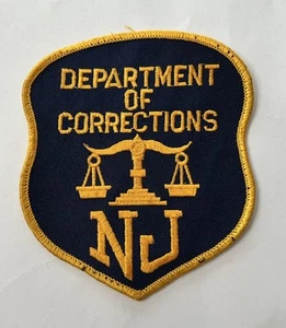 Vintage NJ Department of Corrections Patch State Prison Guard Uniform Blue - Picture 1 of 4