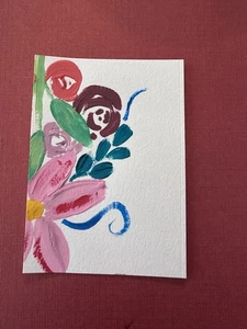 ACEO Original  Art watercolor and ink  Card Abstract Art , Fashion Watercolor - Picture 1 of 1