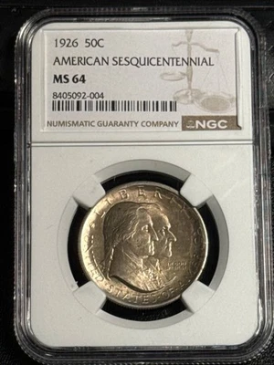 1926 Sesquicentennial 50C NGC MS-64 AMERICAN SESQUICENTENNIAL - Image 1 of 2