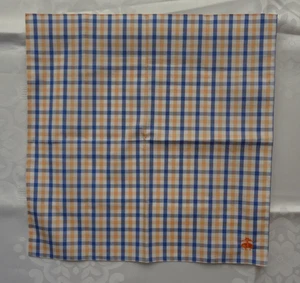 VTG MWOT Brooks Brothers Multicolored Plaid Cotton Pocket Square Handkerchief - Picture 1 of 10