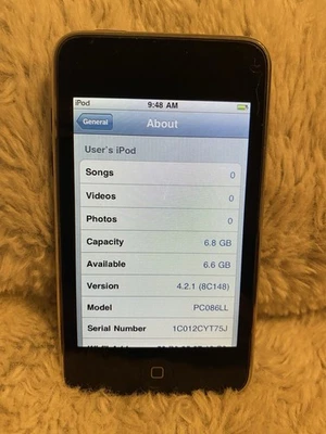 Apple iPod Touch 2nd Gen 8GB A1288 – Black – Works - Multiple Available - Image 1 of 3