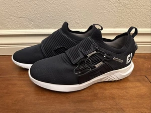 Footjoy Hyperflex BOA Golf Shoes Navy Blue Lace System Spikes Mens Size 10.5 - Picture 1 of 23