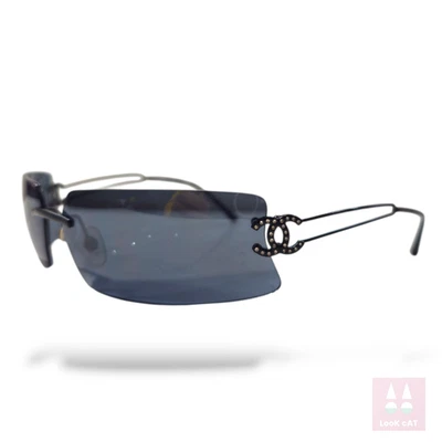Chanel 4051 vintage sunglasses Y2K Sunnies rhinestones 2000s very good condition Foto 1 de 4