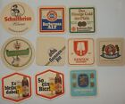10) VINTAGE GERMAN BEER COASTER EXCLUSIVE ASSORTMENT ONE-OF-A-KIND COLLECTION *B