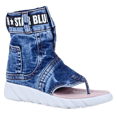 Сандалии джинсы обувь, женская спортивная обувь / сандалии ботинки / подарок на День святого Валентина' - Изображение 1 из 3