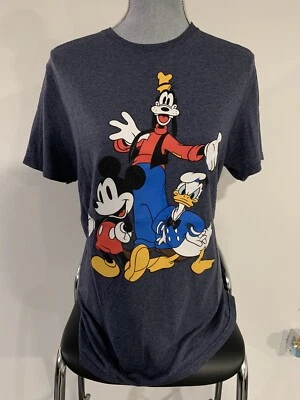 Disney Mujer’s Azul Mickey Donald Goofy Camiseta Manga Corta Talla M Foto 1 de 4