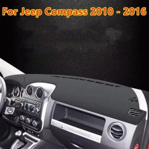 For Jeep Compass 2010-2016 Leather Car Dashboard Cover Dash Protector Mat Black - Picture 1 of 5