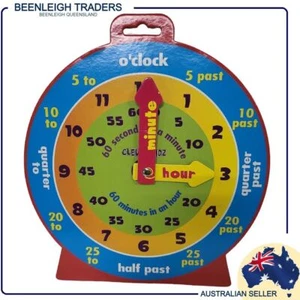 EDUCATIONAL TOY CLOCK Helps Your Child Learn Hours, Minutes & Seconds New - Picture 1 of 7