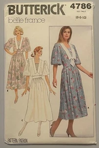 1987, BUTTERICK PATTERN #4786 MISSES SIZES 6-8-10 LOOSE FITTING BODICE UNCUT  - Picture 1 of 4