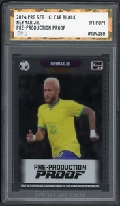 2024 PRO SET NEYMAR JR. PRE-PRODUCTION PROOF SOC POP1 1/1 AUTHENTICATED - Picture 1 of 2