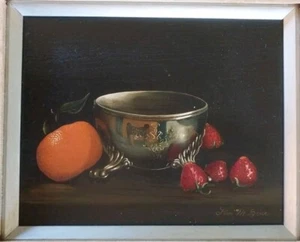 Stanley M Brice reflektierende Schale Gemälde signiert - Bild 1 von 7