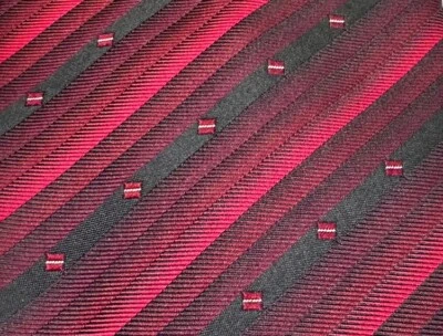 Corbata de seda Roberto Villini Collezione para hombre roja borgoña hecha a mano Foto 1 de 4