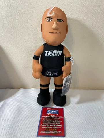 NEW The Rock "Team Bring It" 10" Plush Figure Bleacher Creatures WWE Legend Cover