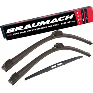 Front Rear Aero Wiper Blades For Audi Q5 FY 45 TFSI Mild Hybrid SUV 2019-2022 - Picture 1 of 11